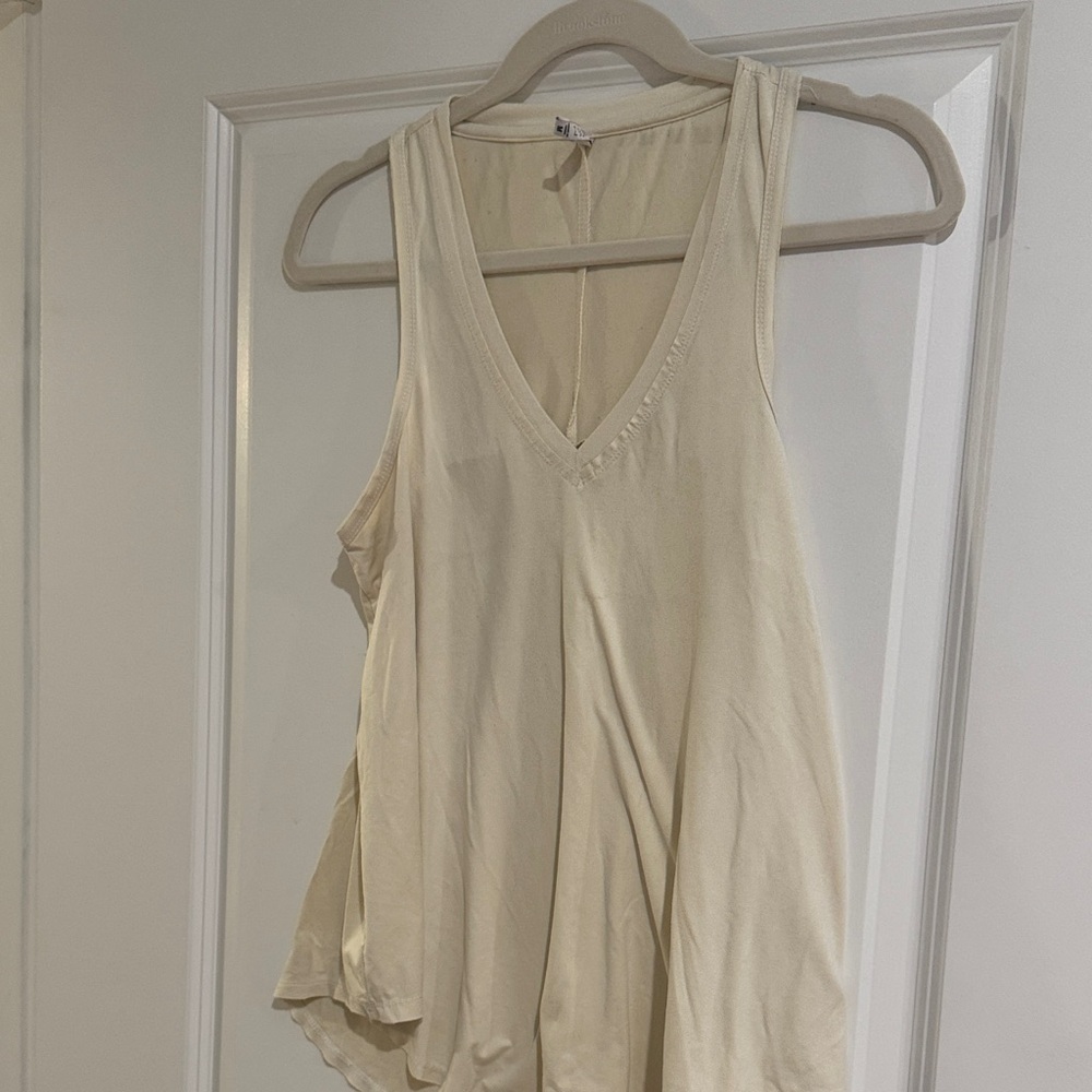 Z Supply Cream V-Neck Tank Top